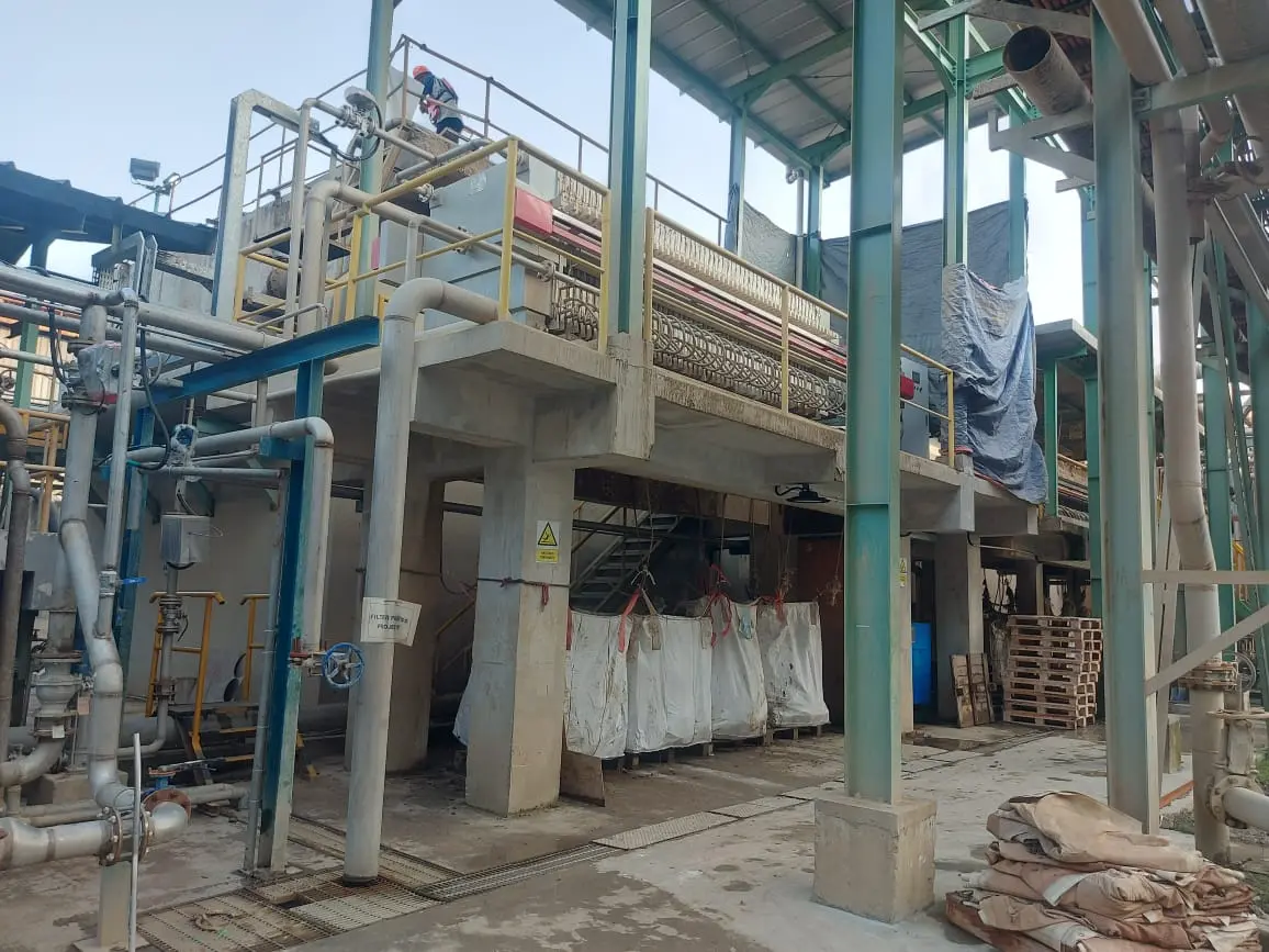 Instalasi Filter Press membrane otomatis di Cikarang